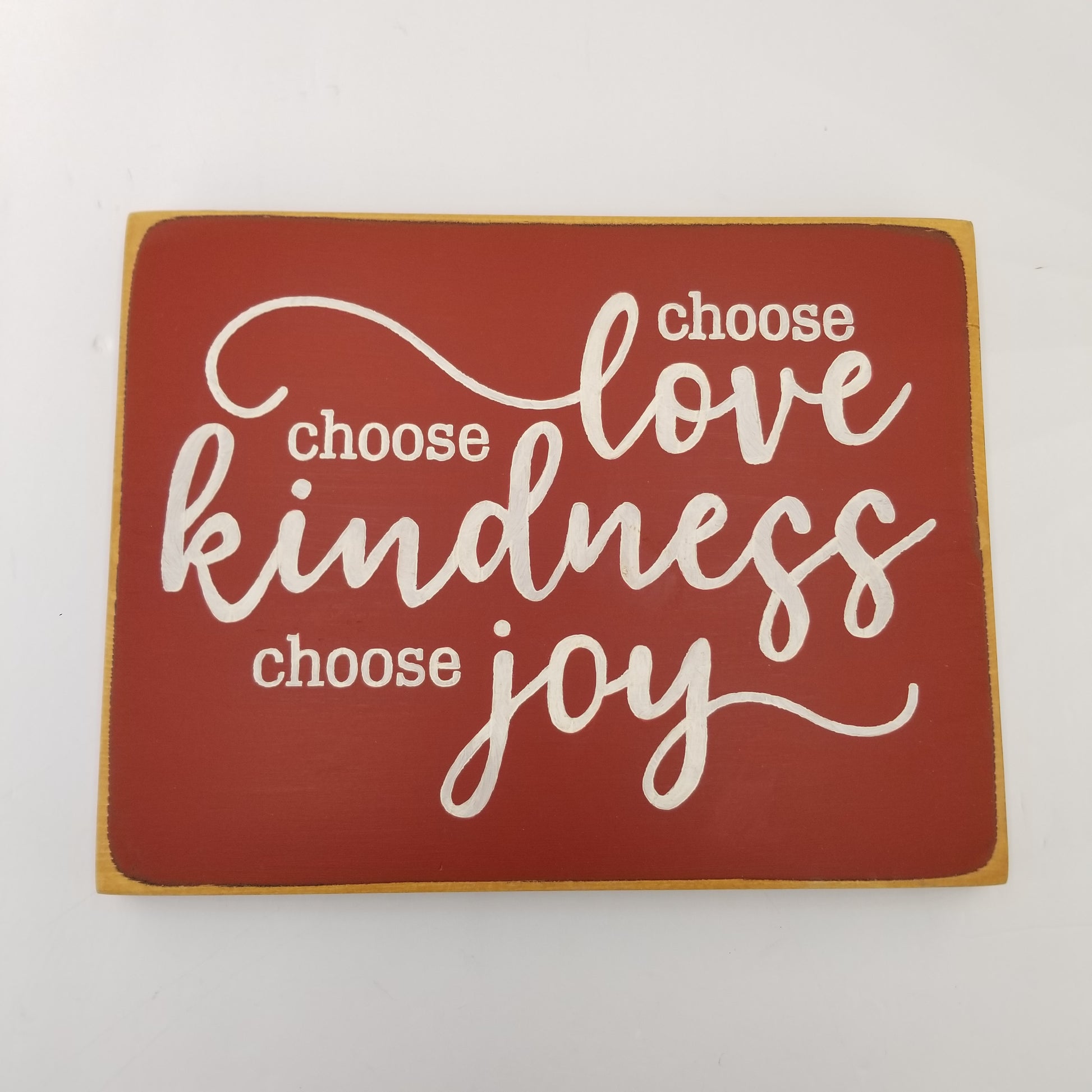 Choose love choose kindness choose joy wooden home decor