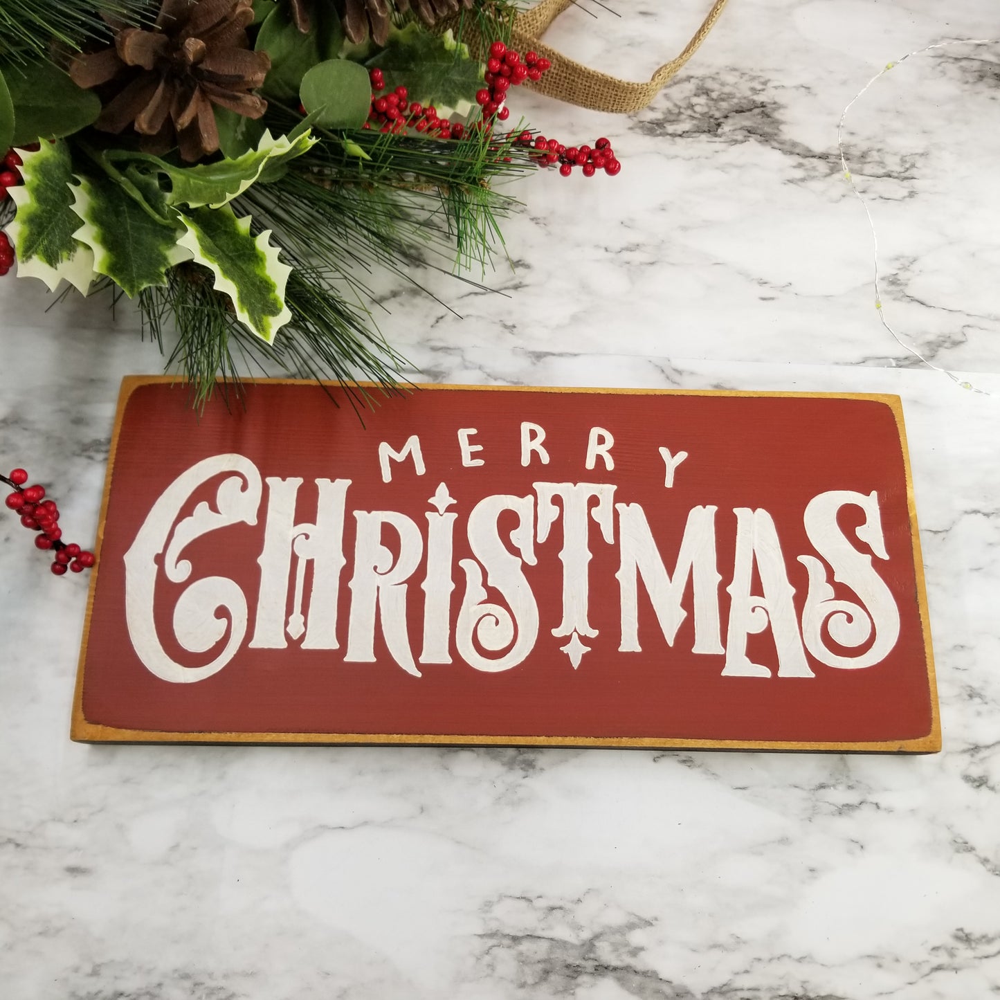 Merry Christmas Wooden Sign