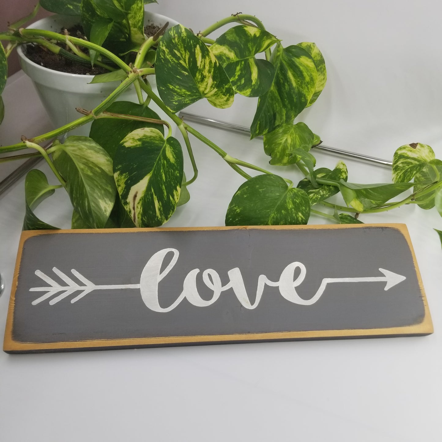 Wooden Sign - Love