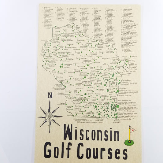 Handmade golf map