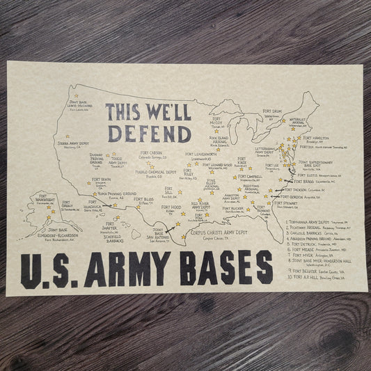 US Army Bases Map