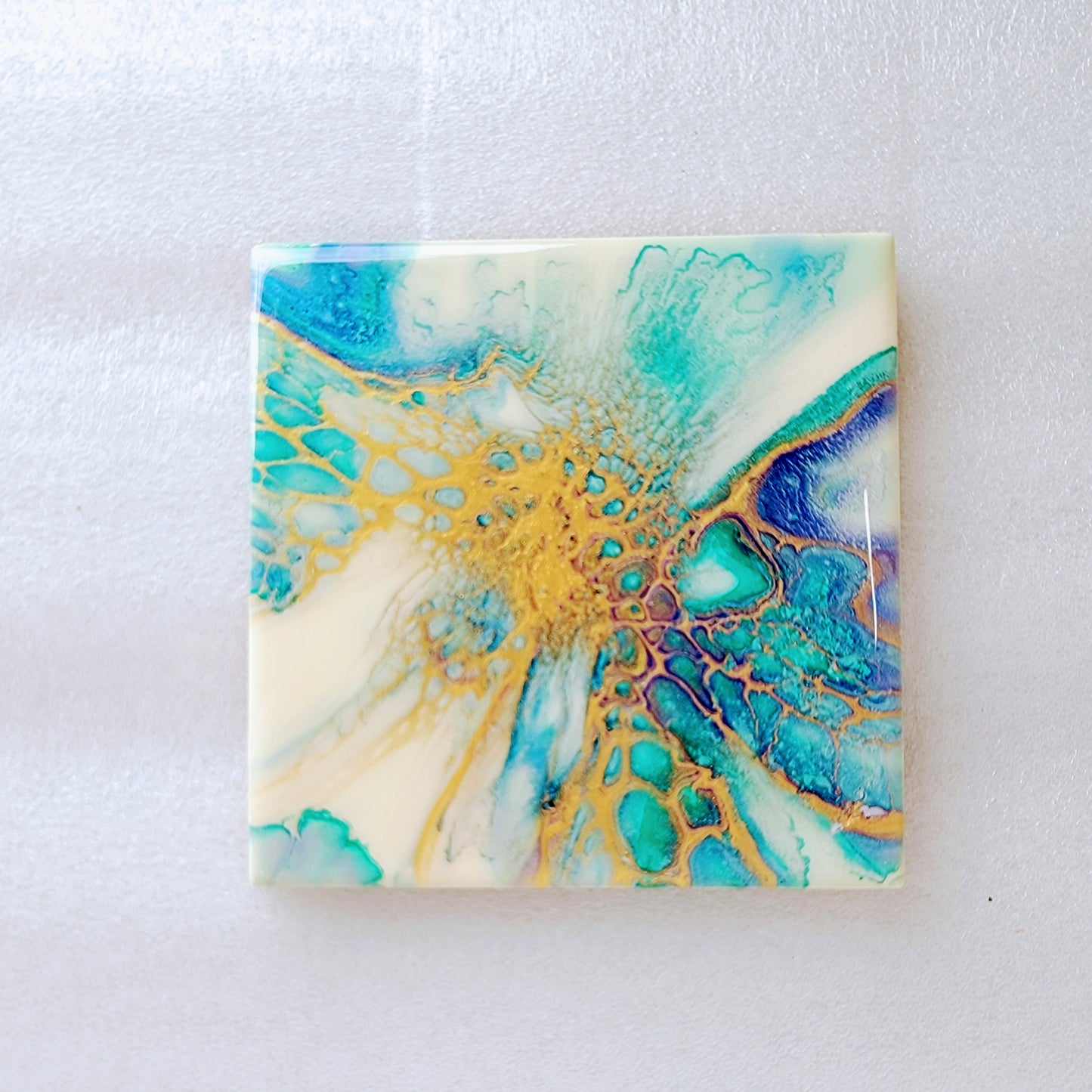 Beautiful Resin Marble Art Coasters - Food Safe