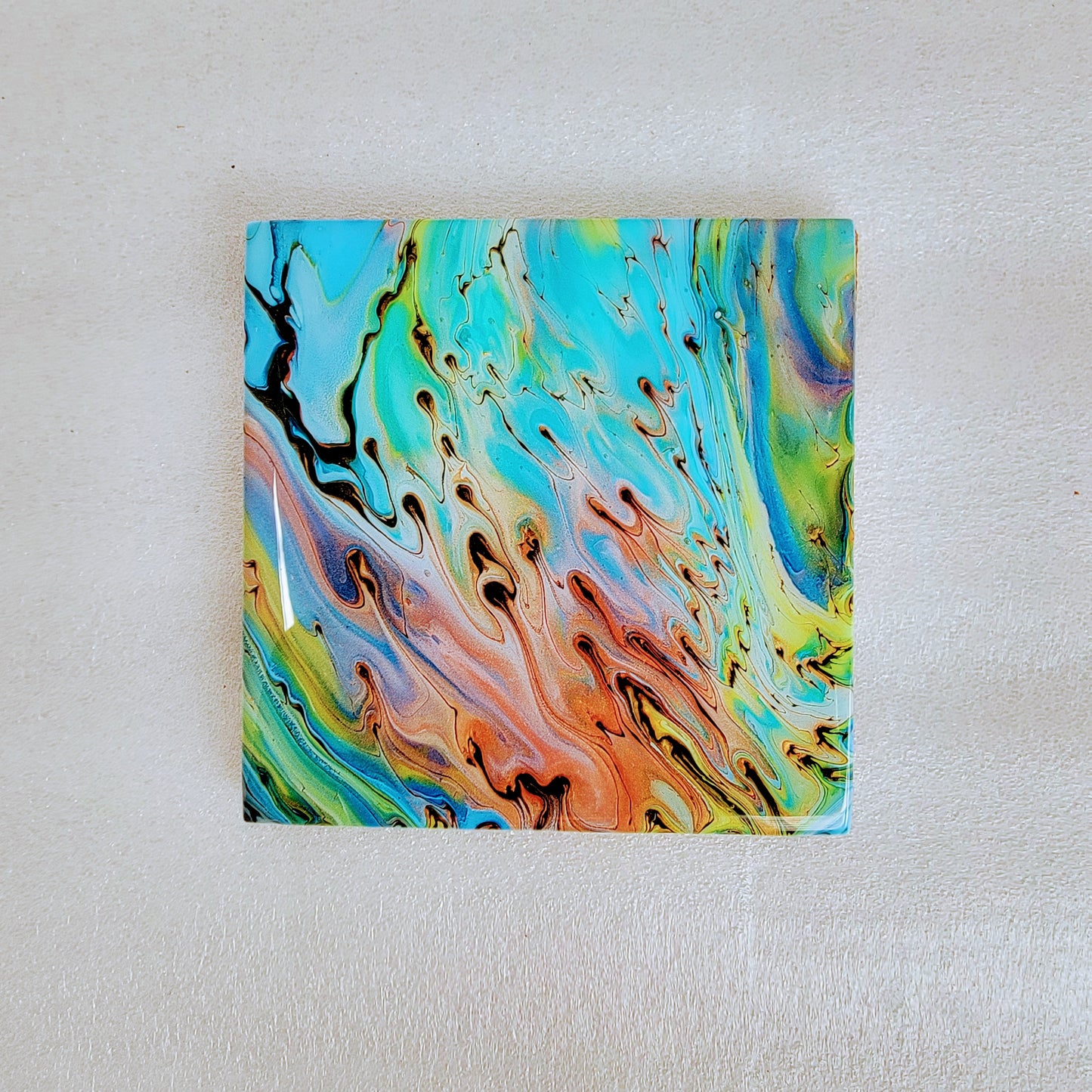 Beautiful Resin Marble Art Coasters - Food Safe