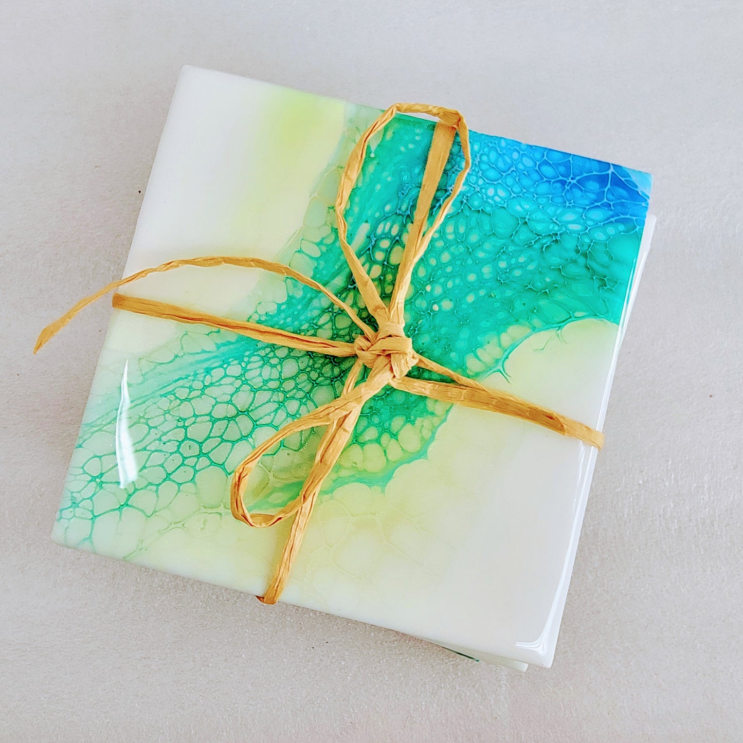 Beautiful Resin Marble Art Coasters - Food Safe