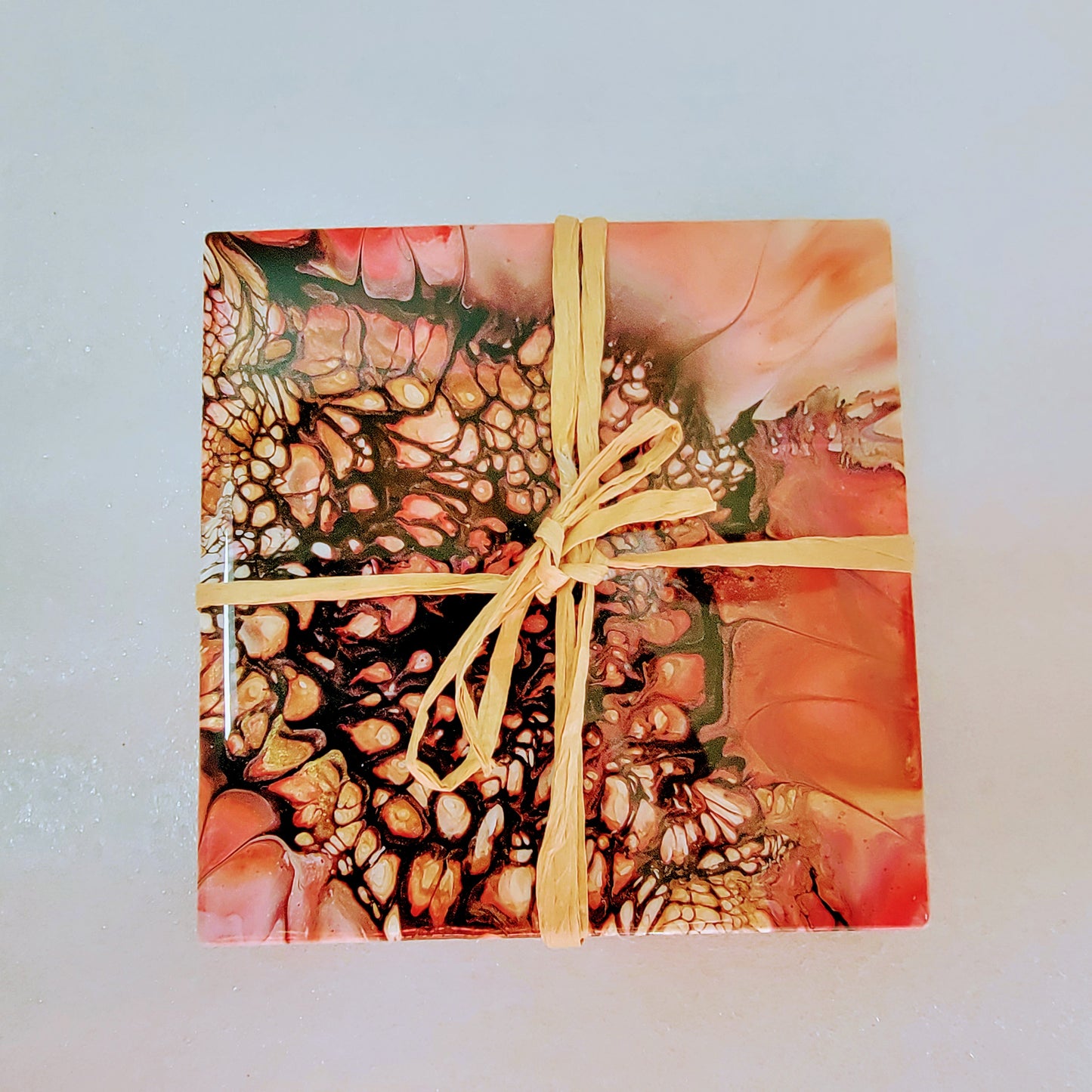 Beautiful Resin Marble Art Coasters - Food Safe