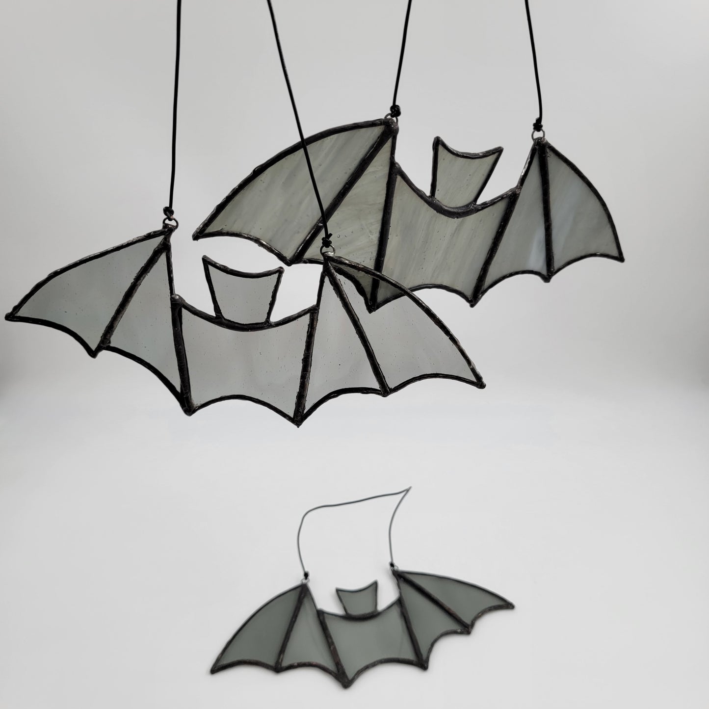 Bat Stained Glass Window Art - Halloween Decorations
