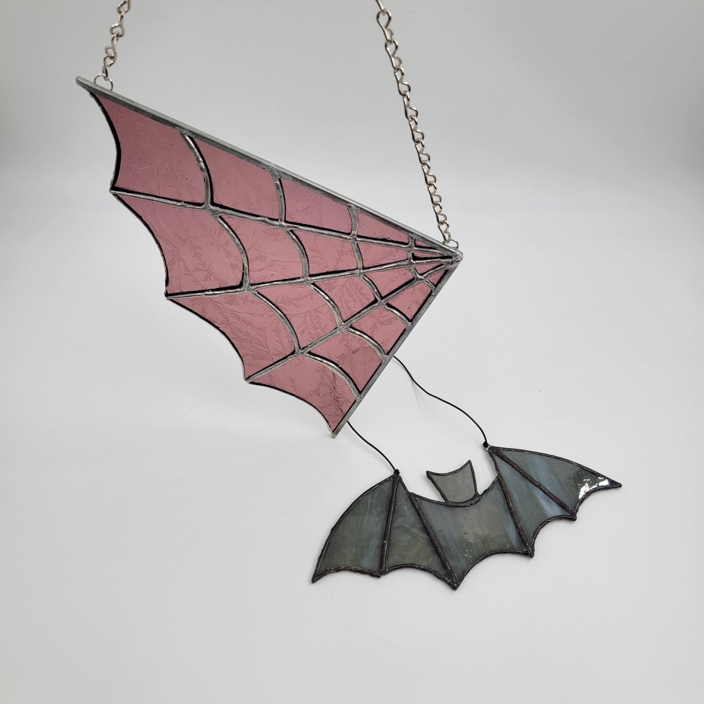 Bat Stained Glass Window Art - Halloween Decorations