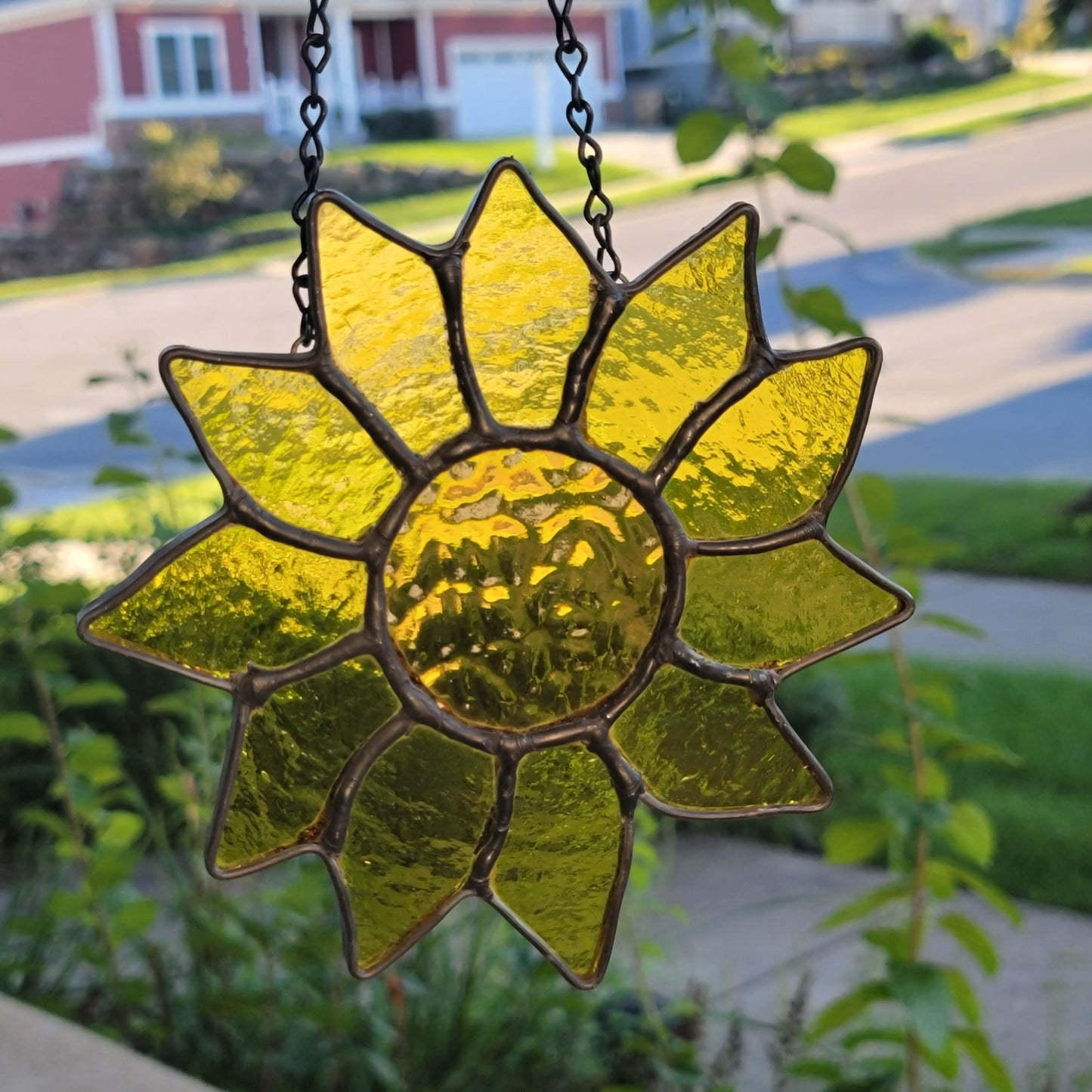 Sunflower Stained Glass Art