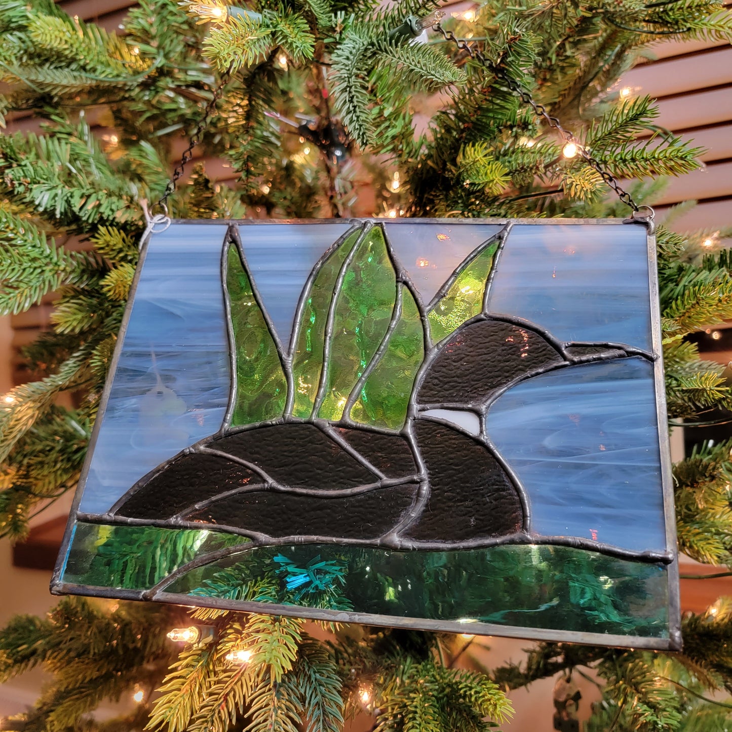 Loon - Aquatic Bird Stained Glass