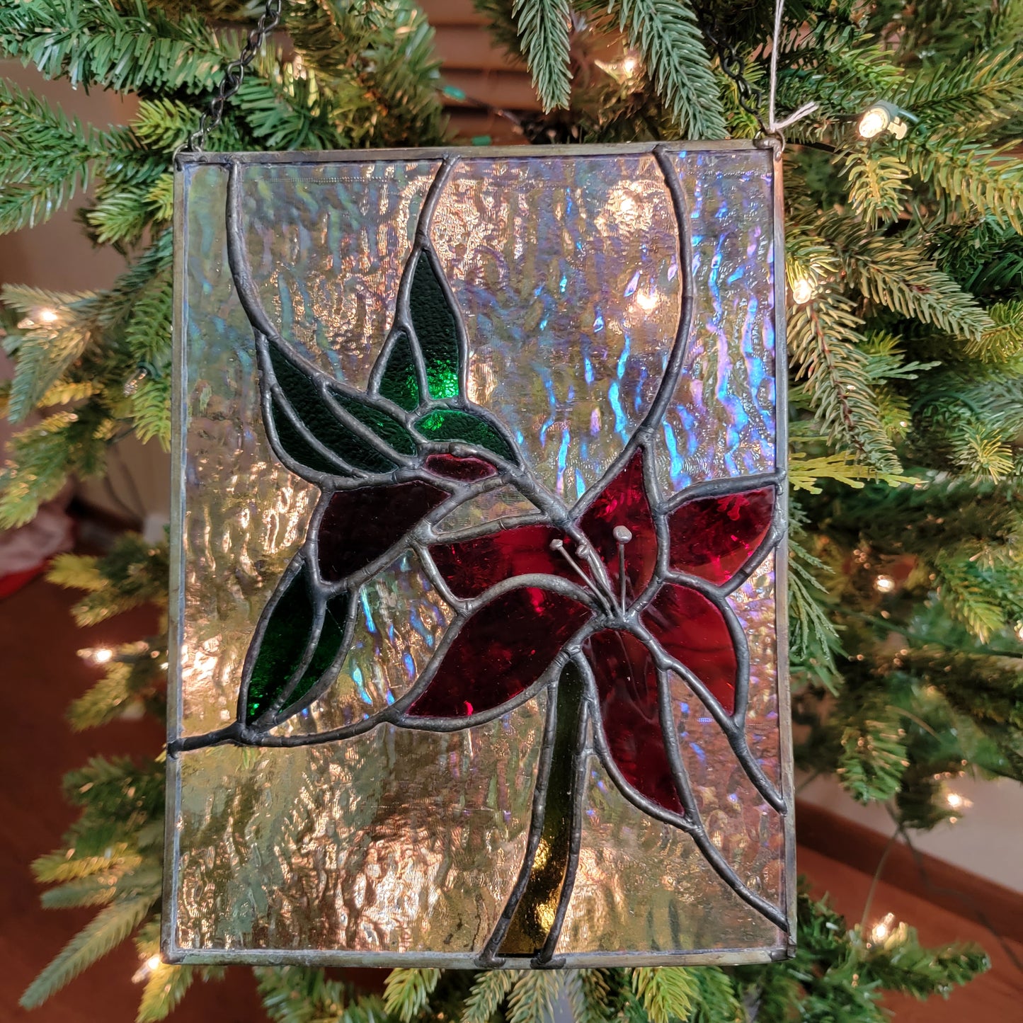 Humming Bird Stained Glass Panel