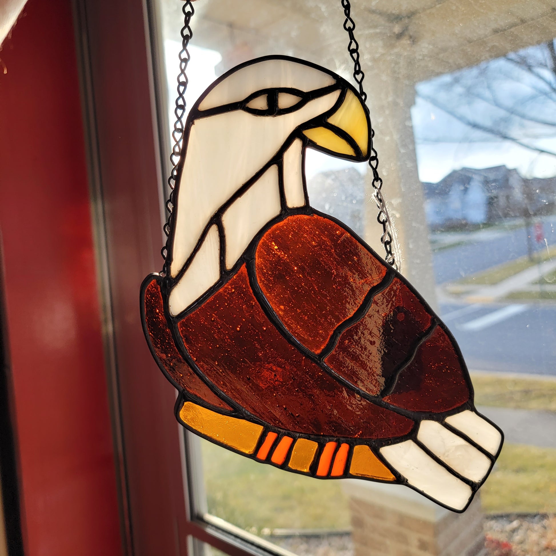Eagle stained glass
