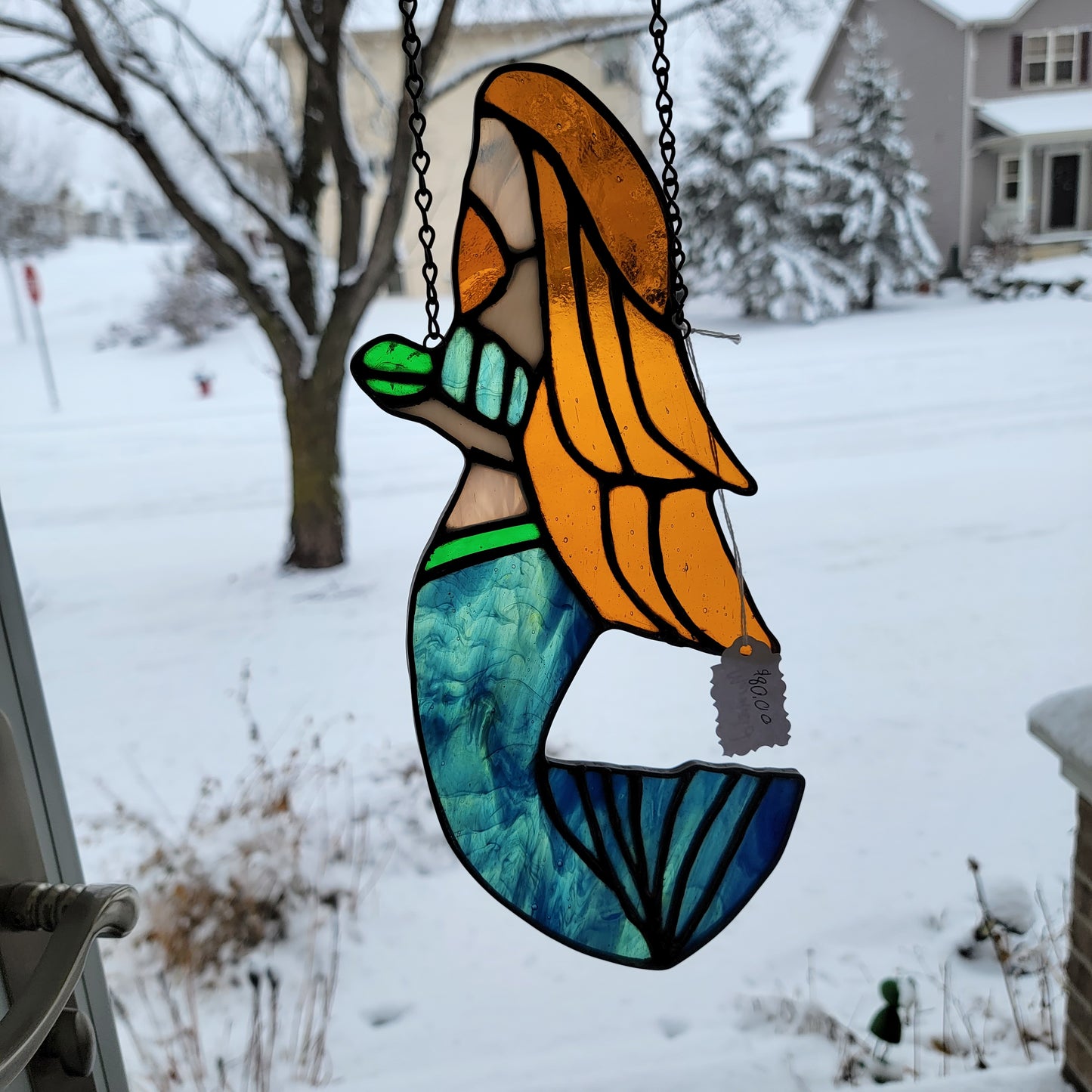 Mermaid Stained Glass Window Suncatcher