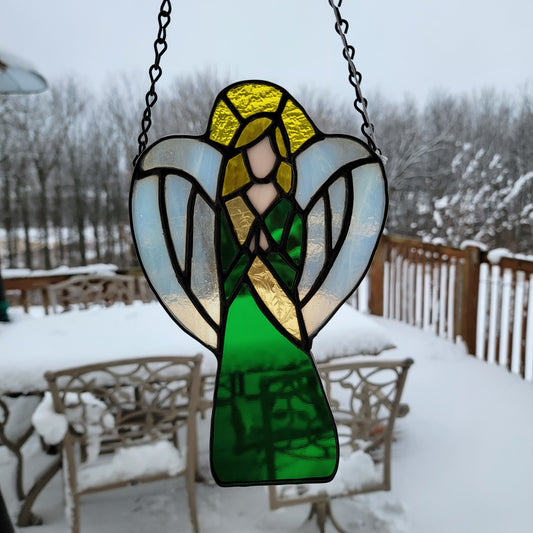 Angel stained glass