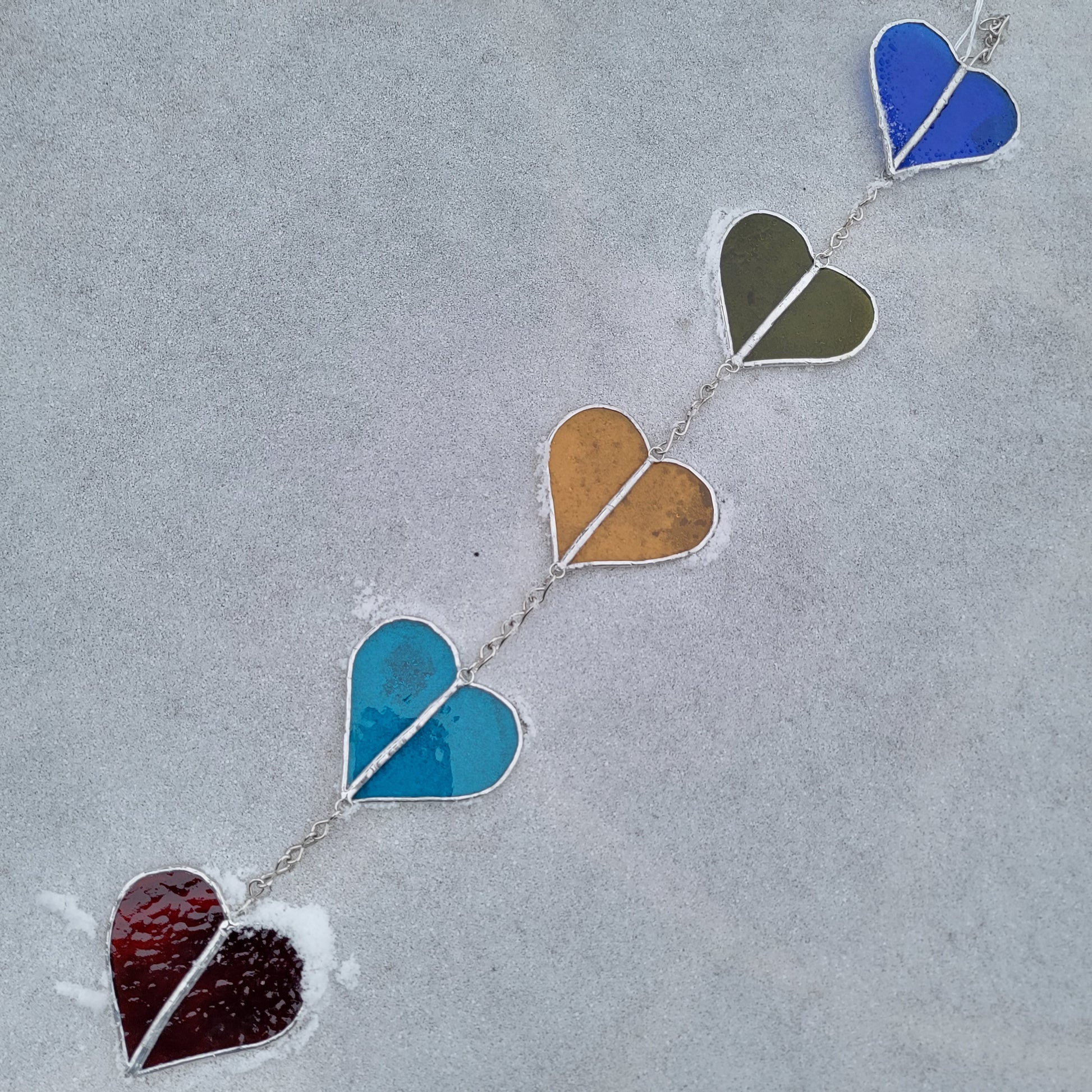 string of hearts sun catchers