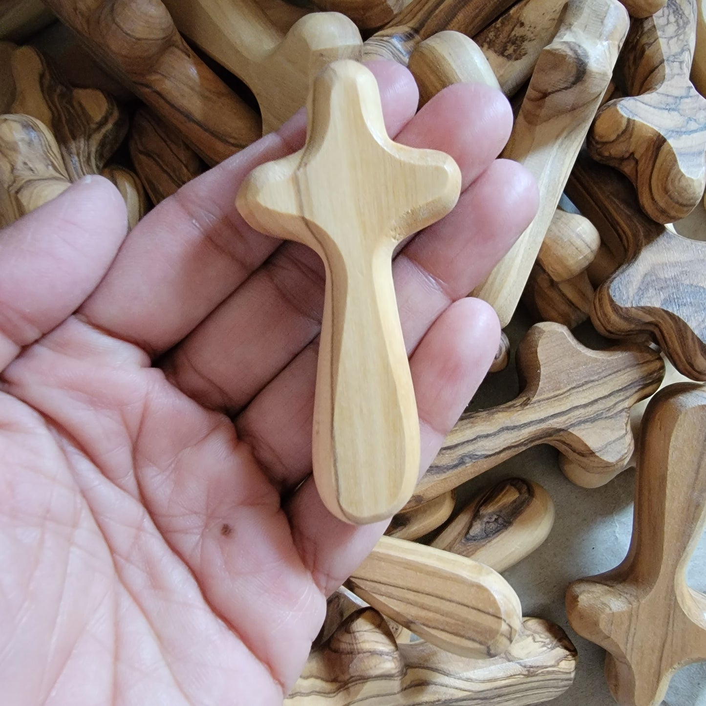 Wooden Comfort Cross - Hand Held Cross