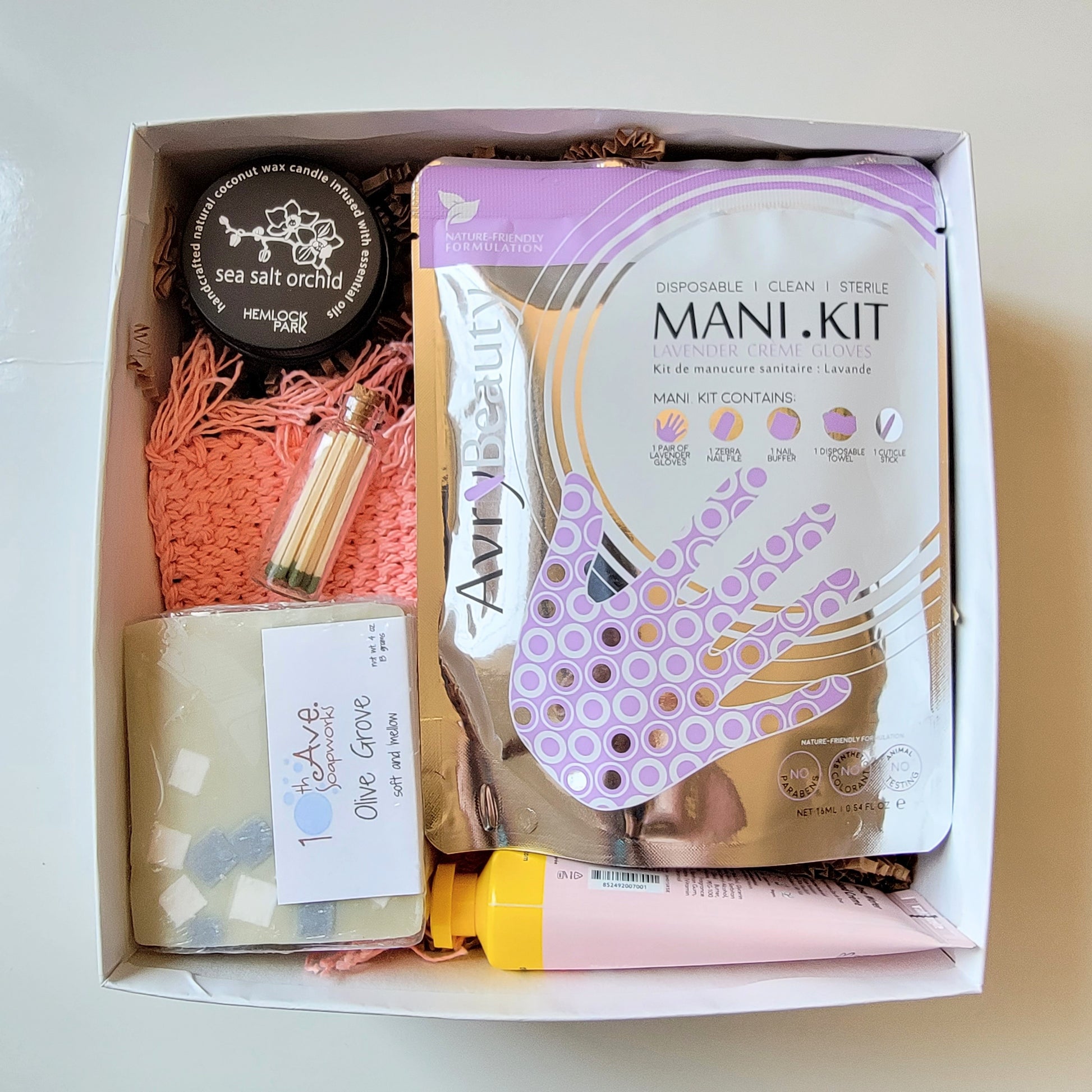 mini mani kit with handmade gifts