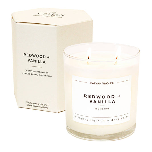 Redwood Vanilla - Glass Tumbler Soy Candle