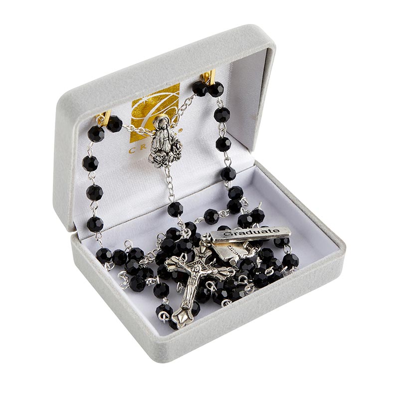 Black Graduate Rosary gift box