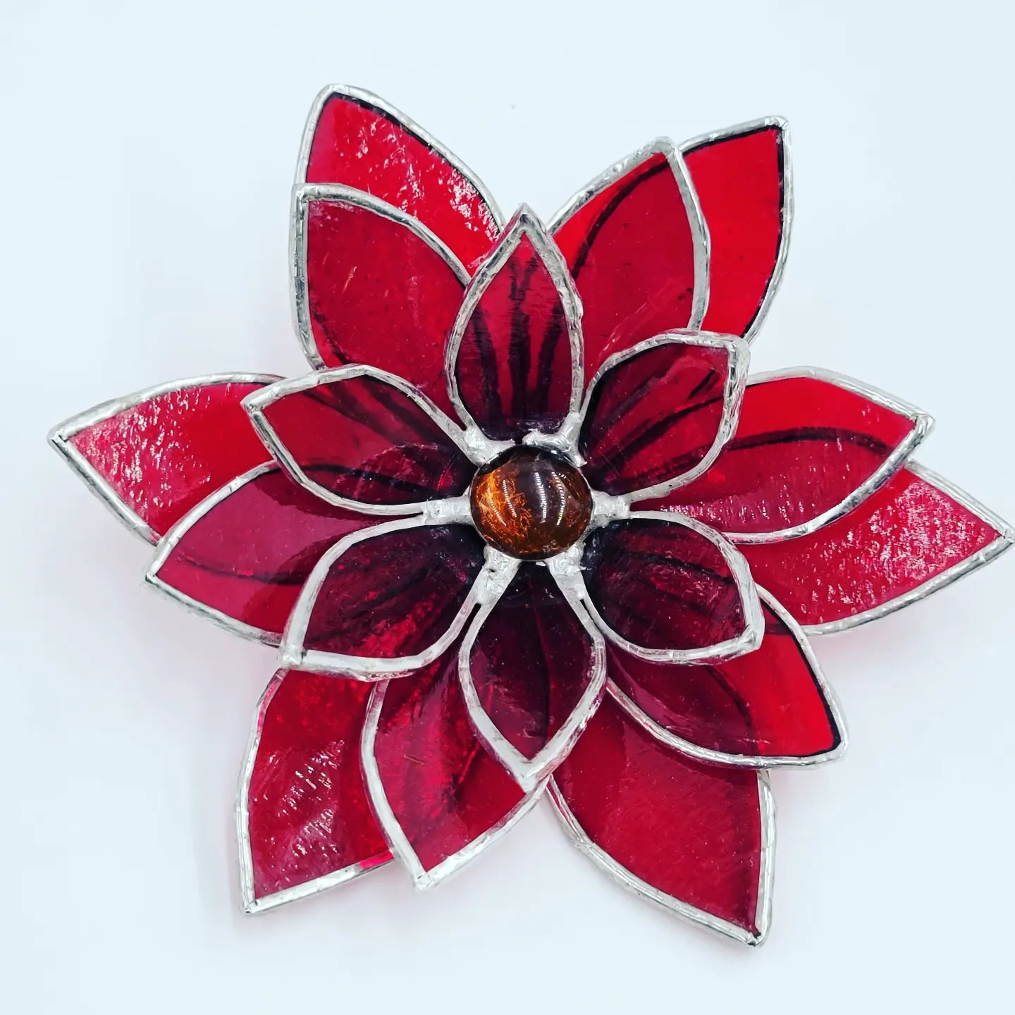 Lotus flower stained glass table decor