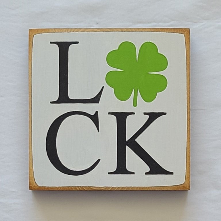 Luck Clover Wooden Sign - Mini