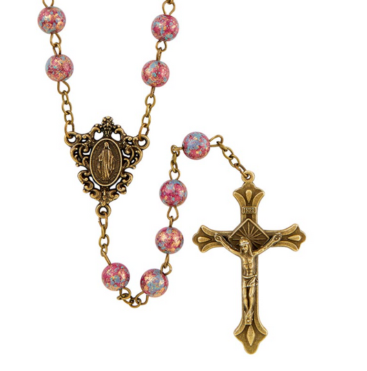 Ruby rosary vintage style