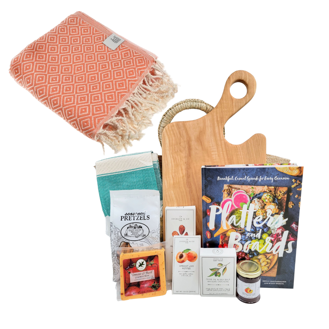 The Charcuterie Lovers Gift Basket / Picnic In A Market Tote Basket