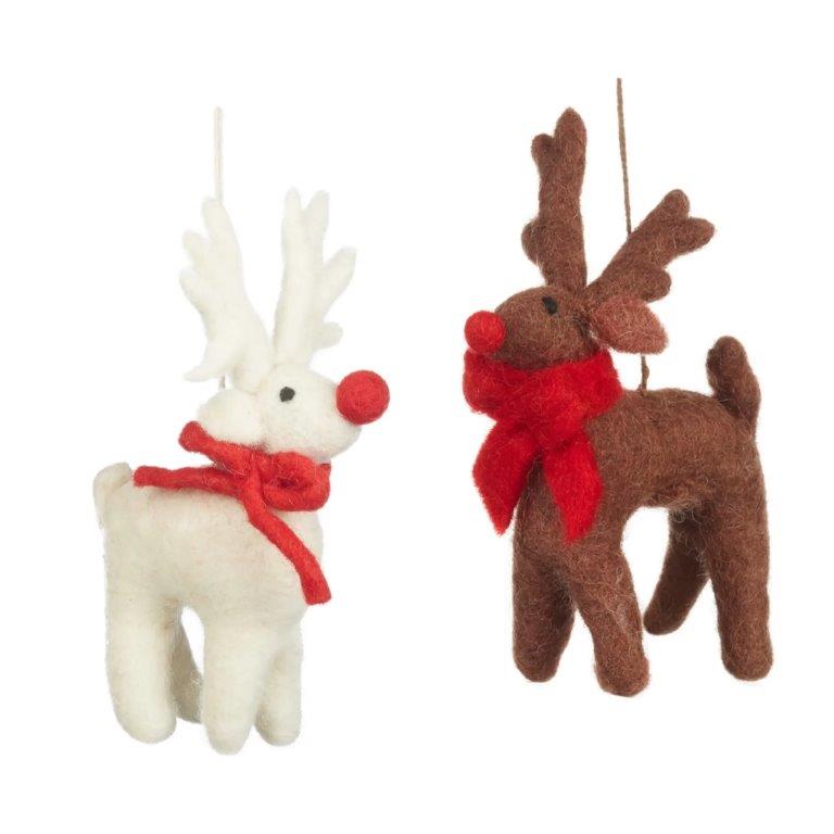 Felted Woodland Animal Ornaments - Wool