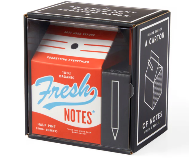 Fresh Ideas Milk Carton Note Pad Gift Set