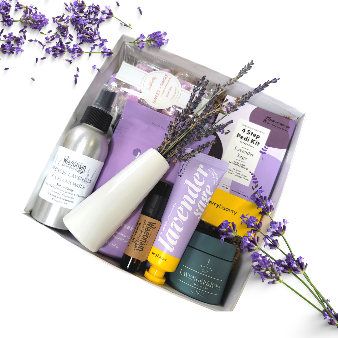 Lavender facial, pedi and mani kit