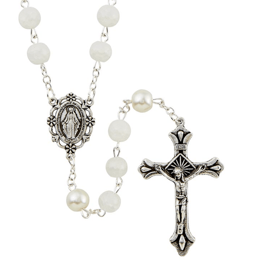 White bead Rosary
